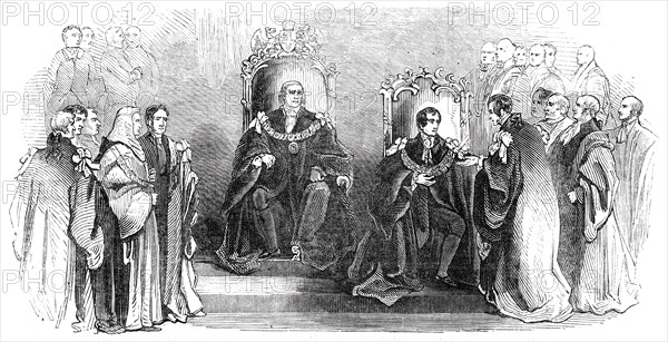 Ceremony of inducting the new Lord Mayor into his office, 1844. Creator: Unknown.