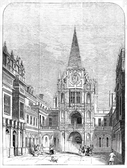 The Inner Court, Burghley, 1844. Creator: Unknown.