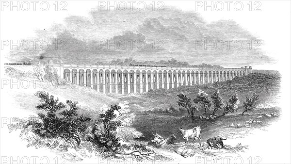 London and Brighton Railway - the Great Ouse Viaduct, 1844. Creator: Unknown.