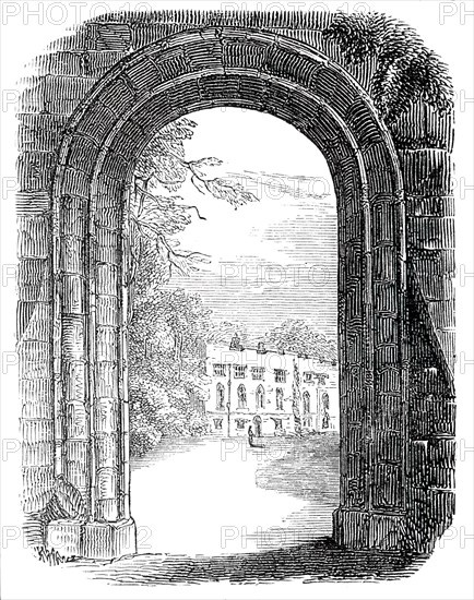 Gateway of the castle, Shrewsbury, 1845. Creator: Unknown.