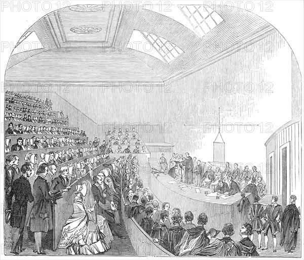 Capping of Doctors of Medicine, at Edinburgh, 1845. Creator: Unknown.