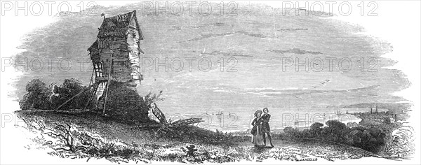 Ruined windmill, 1845. Creator: Unknown.