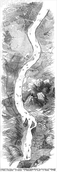 Panorama of the Rhine, 1845. Creator: Unknown.