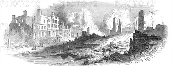 Broad-Street, New York, after the recent fire, 1845. Creator: Unknown.