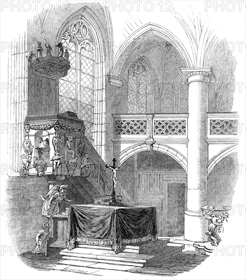 Chapel at Kalenberg - from His Royal Highness Prince Albert's drawing, 1845. Creator: W. J. Linton.