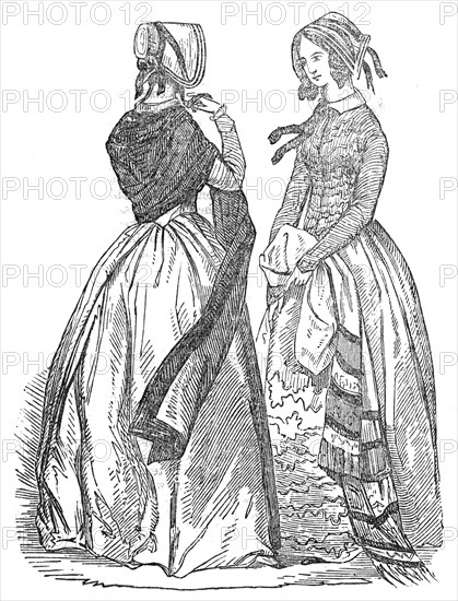 Fashions for September, 1845. Creator: Unknown.
