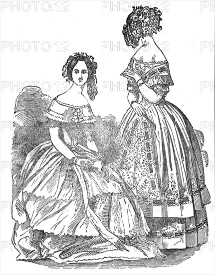 Fashions for September, 1845. Creator: Unknown.