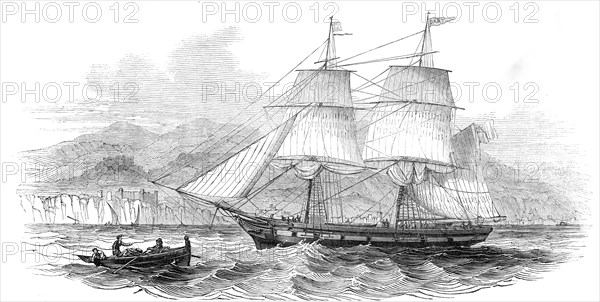 The London and Madeira packet brig "Dart", entering Funchal Roads, 1845. Creator: Unknown.