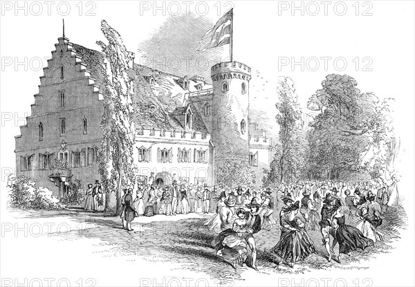 Celebration of His Royal Highness Prince Albert's birthday, at Rosenau, 1845. Creator: Unknown.
