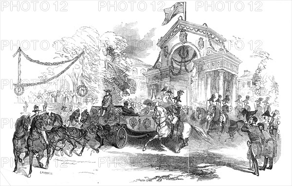 Her Majesty entering Gotha, 1845. Creator: Ebenezer Landells.