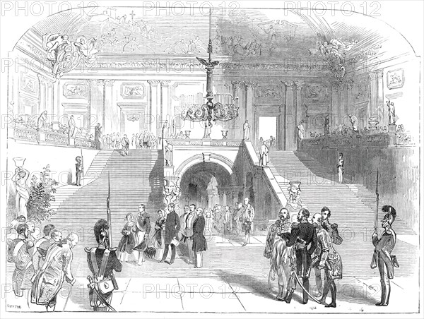 The Grand Staircase, in the Palace at Wurzburg, 1845. Creator: Unknown.