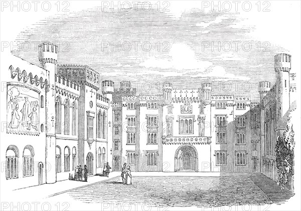 Arundel Castle - the Quadrangle, 1845. Creator: Unknown.