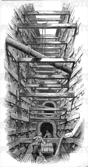 The Fleet-Street sewer, 1845. Creator: Unknown.