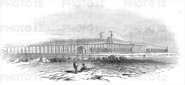Viaduct on the Croydon Atmospheric Railway..., 1845. Creator: Unknown.