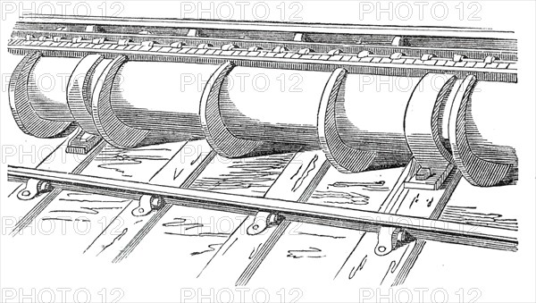 Portion of the tube on the line, 1845. Creator: Unknown.