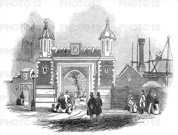 Entrance gateway, Lincoln's Inn Fields, 1845. Creator: Unknown.