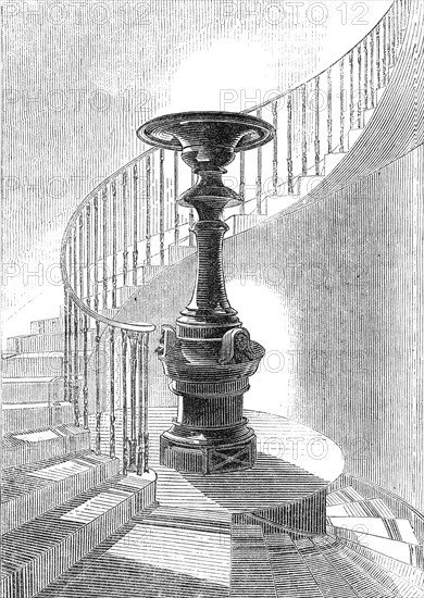 Staircase and Tazza, Lansdown Tower, 1845. Creator: Unknown.