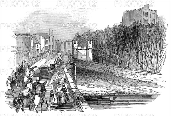 Sir Robert Peel entering Tamworth, 1845. Creator: Unknown.