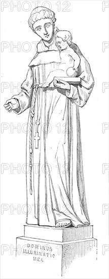 Statue of St. Antony, of Padua - by Rossi, 1845. Creator: Unknown.
