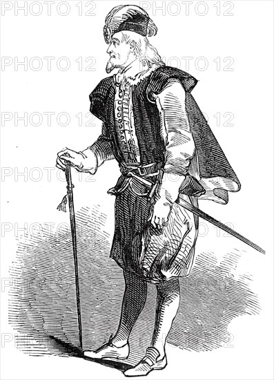 Mr. Farren, as "Sir Simon Sage", 1845. Creator: Unknown.