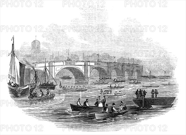 The Newcastle Boat Race, 1845. Creator: Unknown.