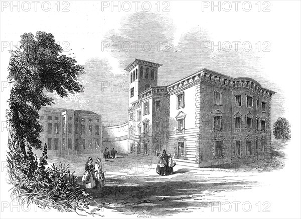 New wing of Osborne House, Isle of Wight, 1845. Creator: Ebenezer Landells.