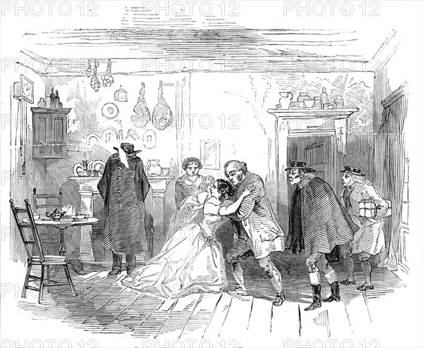 Scene from "The Cricket on the Hearth", at the Lyceum Theatre, 1845. Creator: Unknown.