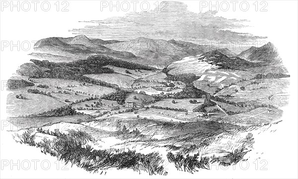 Blair Castle and Glen Tilt from the top of Tulloch, 1844. Creator: Unknown.