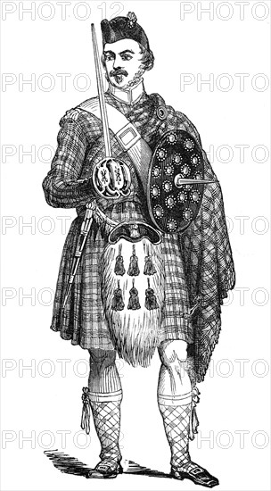 Portrait of a highland guardsman, at Blair Athol, 1844. Creator: Unknown.