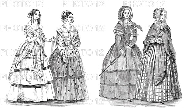 Fashions for August, 1844. Creator: Unknown.