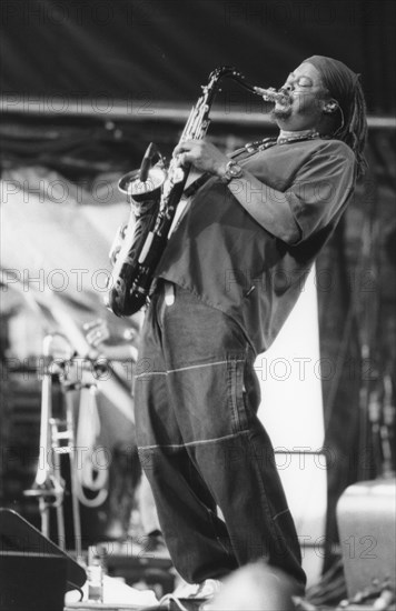 Courtney Pine, Bishopstock Festival,  Devon, 2001.