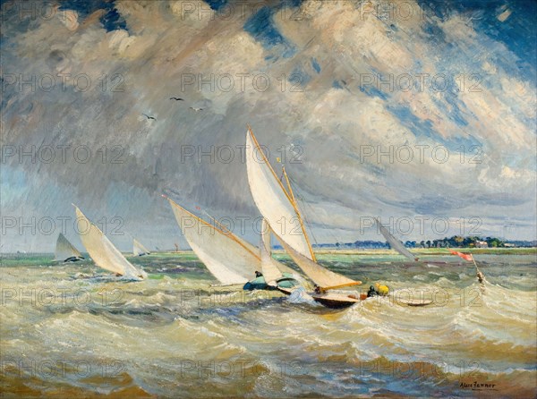 Yachts Racing In Bad Weather - Burnham-On-Crouch