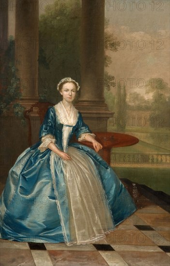 Portrait Of A Woman In Light Blue