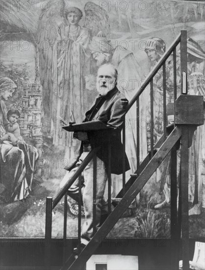 Edward Burne-Jones at work on the Star of Bethlehem