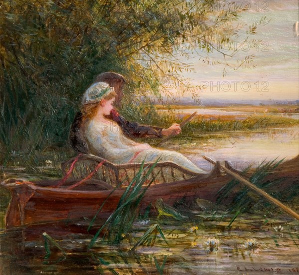 Two Figures In A Boat