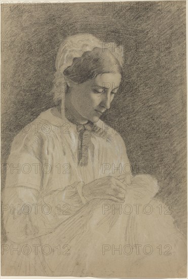 Woman Embroidering