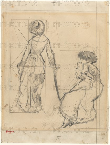 Study for "Mary Cassatt at the Louvre" [recto]