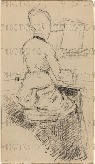 Young Woman Seated at a Piano [recto]