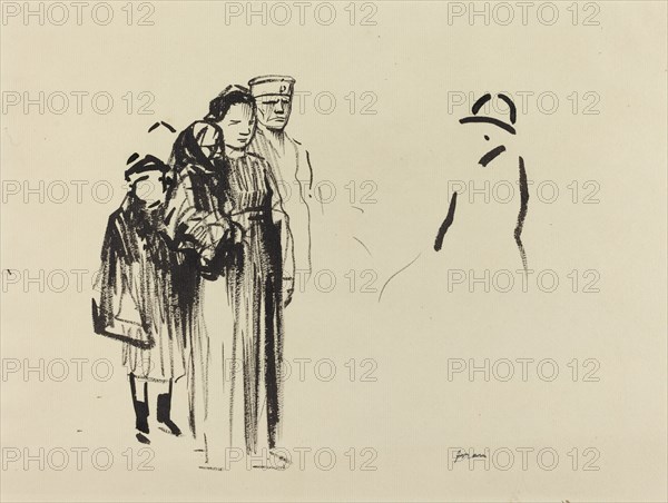 Woman and Two Children with German Soldiers