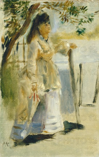 Woman by a Fence