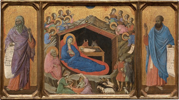 The Nativity with the Prophets Isaiah and Ezekiel