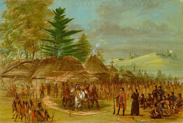 Chief of the Taensa Indians Receiving La Salle. March 20