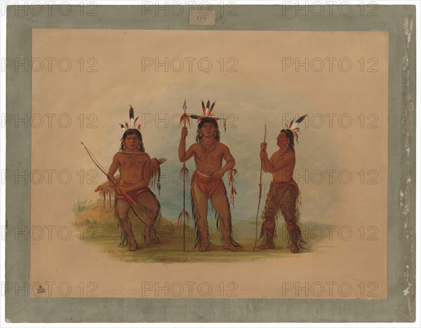 Alaeutian Chief and Two Warriors