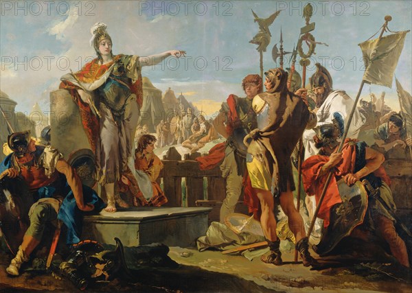 Queen Zenobia Addressing Her Soldiers