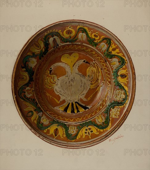 Pa. German Dish, c. 1938. Creator: William L Antrim.