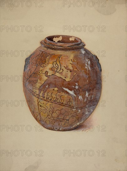 Pa. German Jar, c. 1937. Creator: William L Antrim.