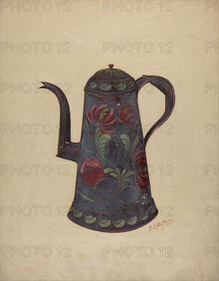 Toleware Coffee Pot