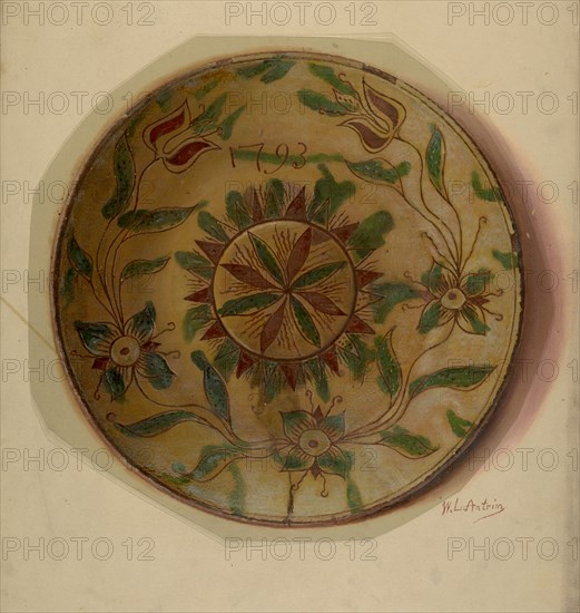 Pa. German Dish, c. 1936. Creator: William L Antrim.