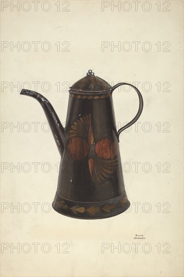 Toleware Tin Teapot