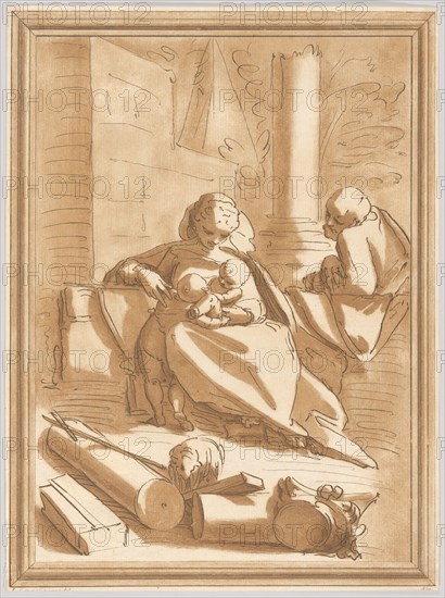 The Holy Family with the infant Saint John the Baptist